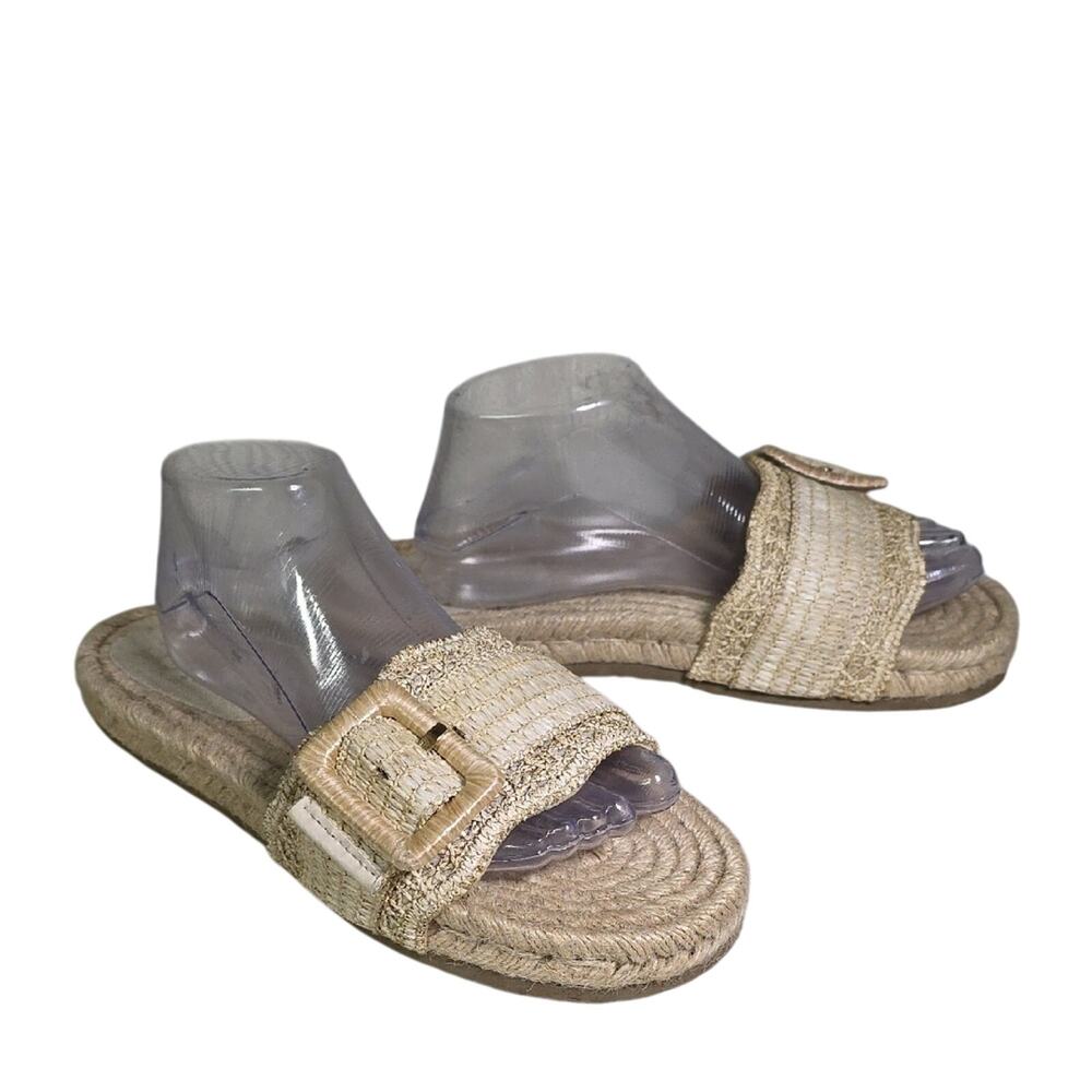 Haute Hippie Nyssa Raffia Slide Sandals Open Toe Womens Size 9.5